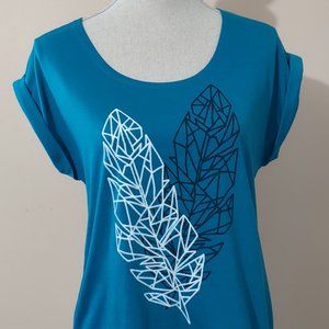 Schwiing POP Drop Sleeve Print Top M NWOT